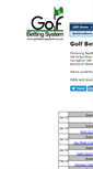 Mobile Screenshot of golfbettingsystem.com